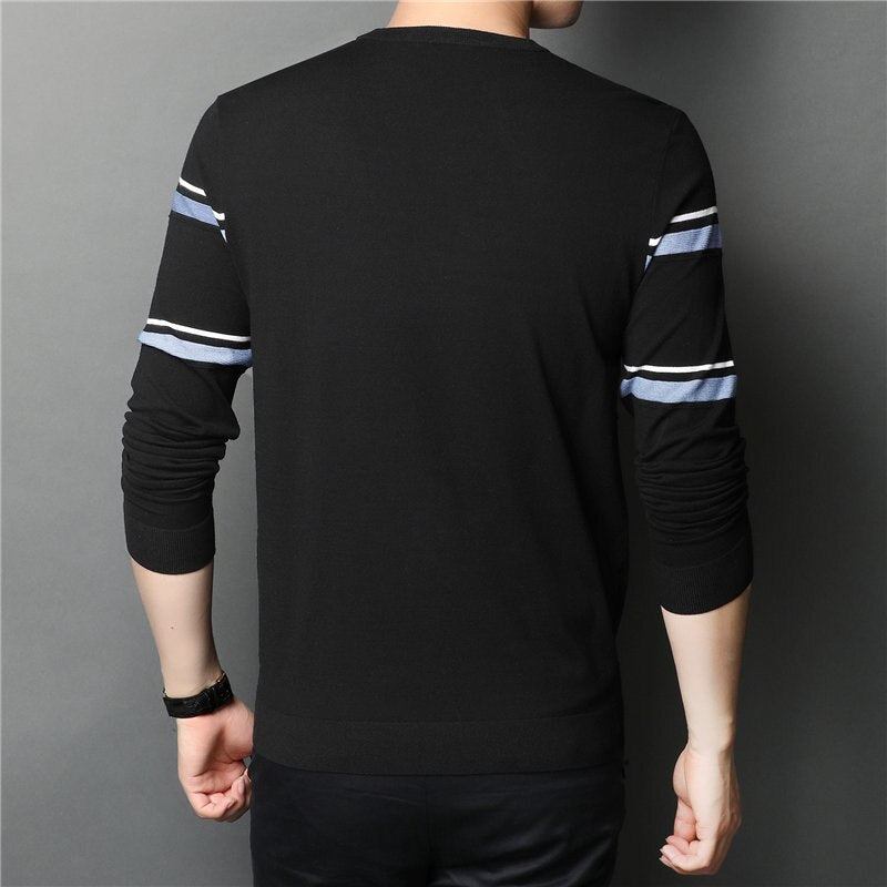 Herre Striktrøjer Cardigans Brand Fashion Stribet Pull Homme Pullover