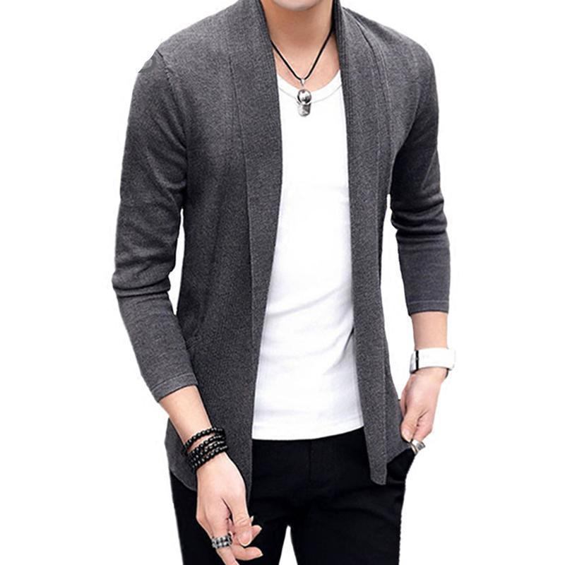 Herre Striktrøjer Cardigans Casual Slim Fit Tynd Cardigan