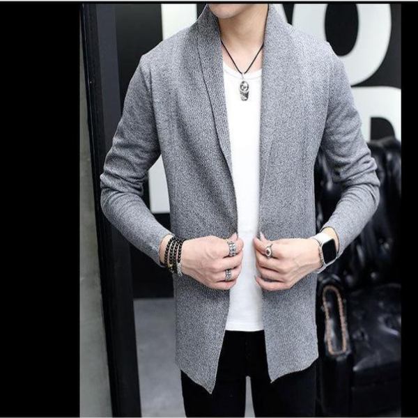 Herre Striktrøjer Cardigans Casual Slim Fit Tynd Cardigan