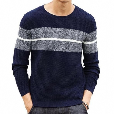 Herre Striktrøjer Cardigans James Stribet Pullover