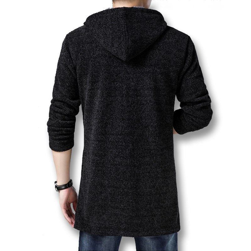 Herre Striktrøjer Cardigans Style Tyk Fleecestrikket Cardigan