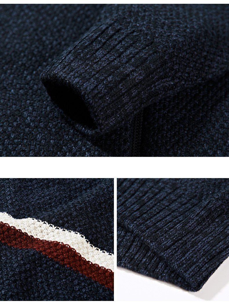 Striktrøjer Cardigans Herre Knitted Wear Casual Baseball Collar Cardigan