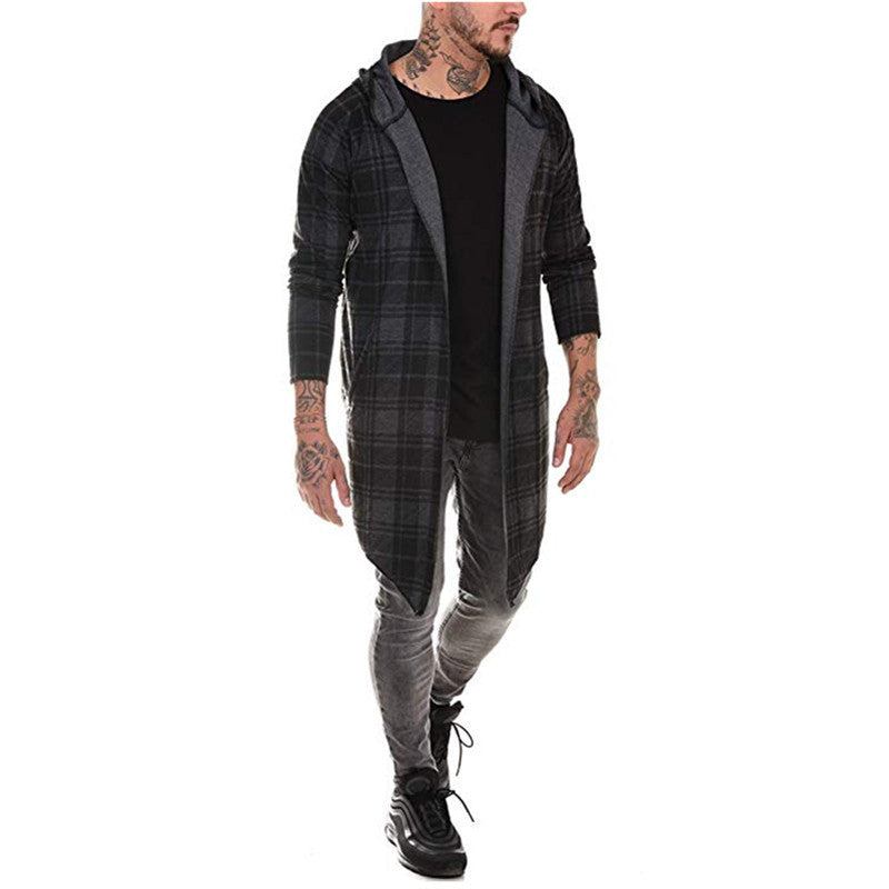 Striktrøjer Cardigans Herre Stor Plaid Stribet Cardigan