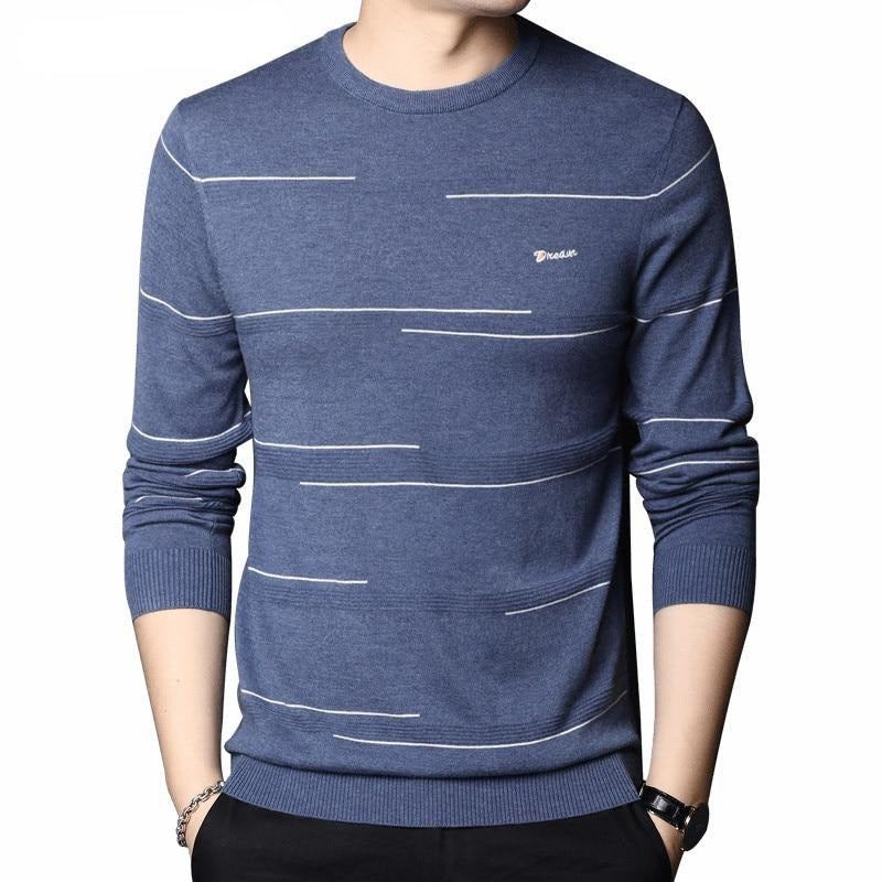 Striktrøjer Cardigans Herre Streetwear Fashion Stribet Pullover