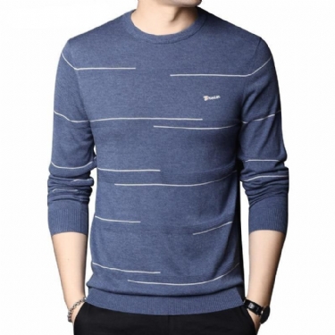 Striktrøjer Cardigans Herre Streetwear Fashion Stribet Pullover