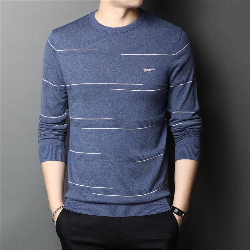 Striktrøjer Cardigans Herre Streetwear Fashion Stribet Pullover