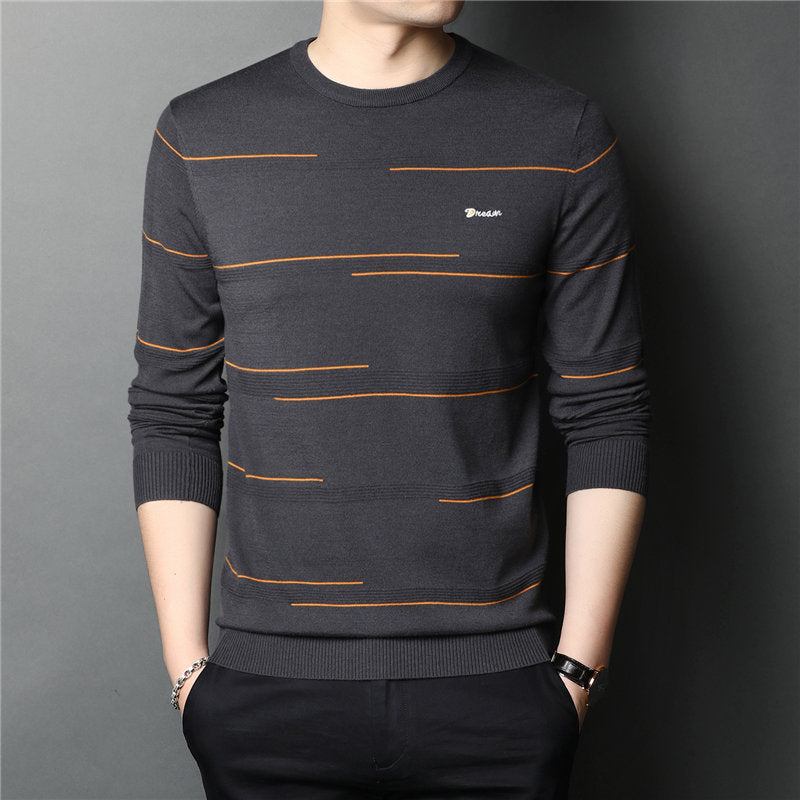 Striktrøjer Cardigans Herre Streetwear Fashion Stribet Pullover