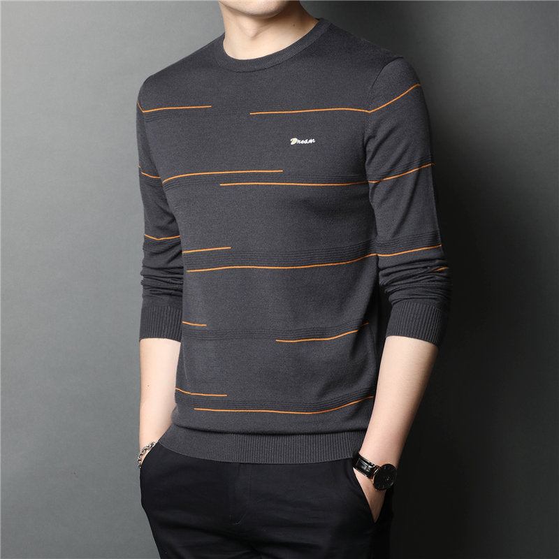 Striktrøjer Cardigans Herre Streetwear Fashion Stribet Pullover