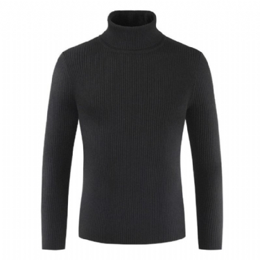 Striktrøjer Cardigans Herre Turtleneck Slim Pullover