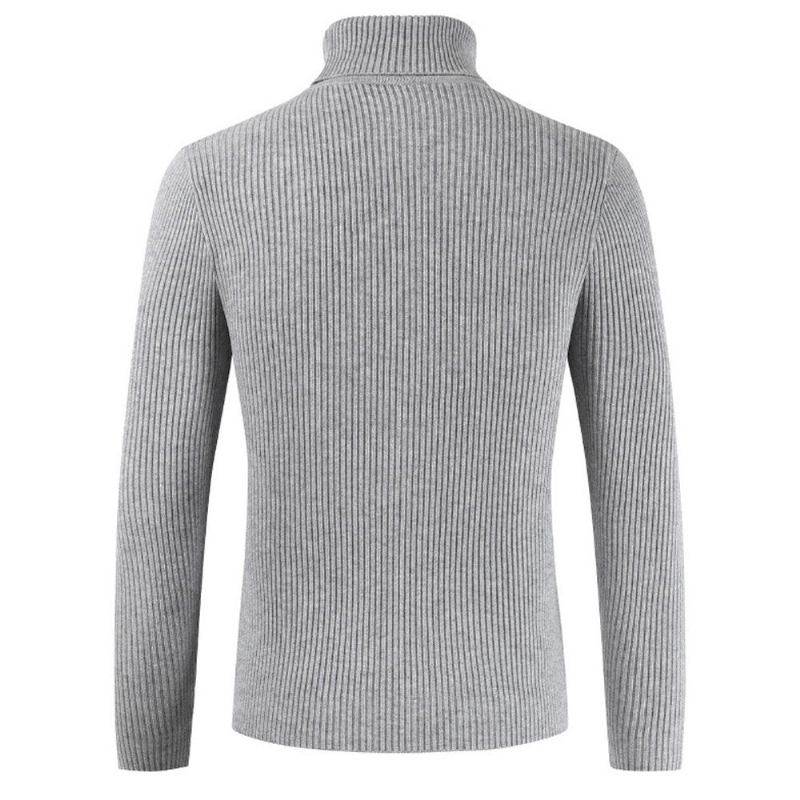 Striktrøjer Cardigans Herre Turtleneck Slim Pullover