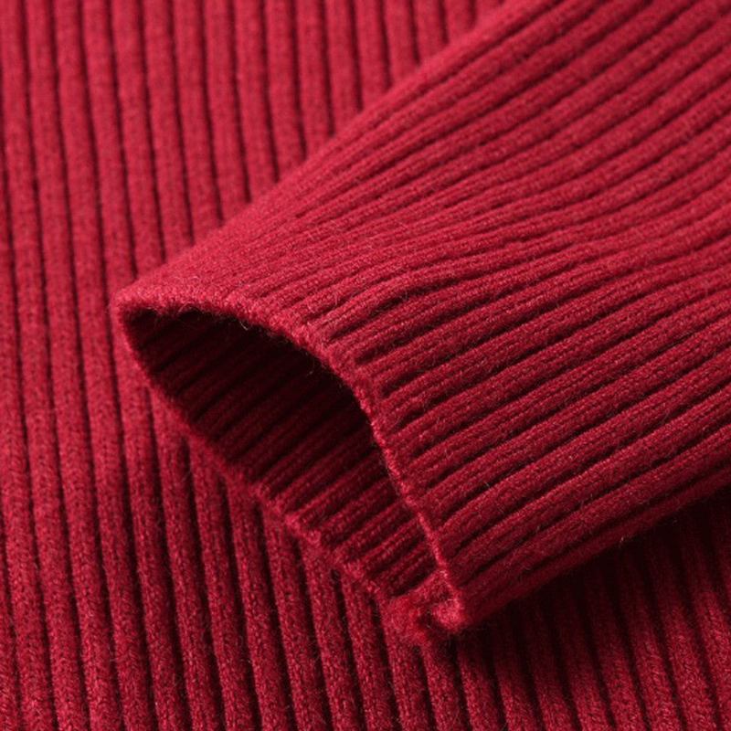 Striktrøjer Cardigans Herre Turtleneck Slim Pullover