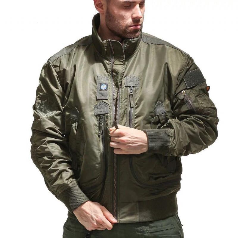 Herre Jakker Frakker Army Style Tactical Windbreaker-jakke