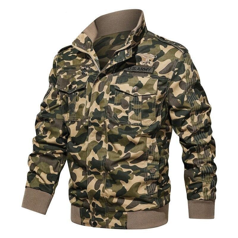 Herre Jakker Frakker Bomber Army Camo Tactical Jacket