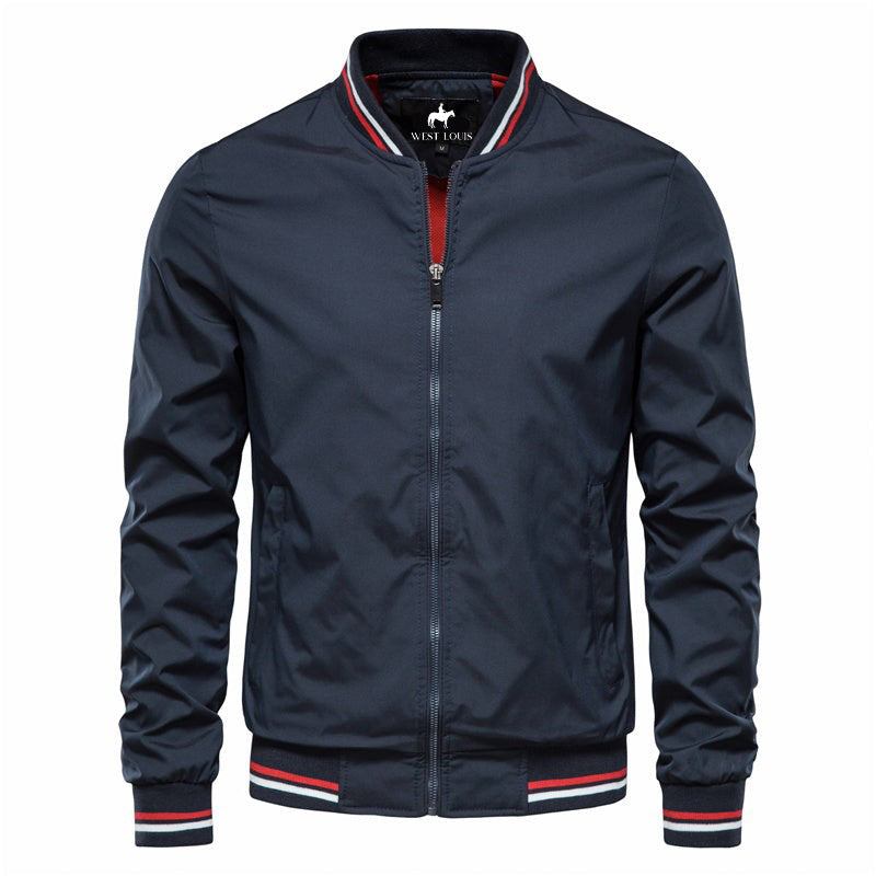 Herre Jakker Frakker Bomber Baseball Solid Farve Business Jakke