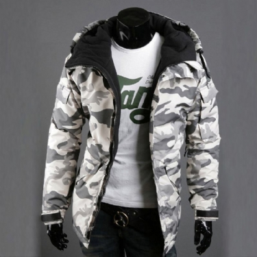 Herre Jakker Frakker Camouflage Army Outwear Designjakke