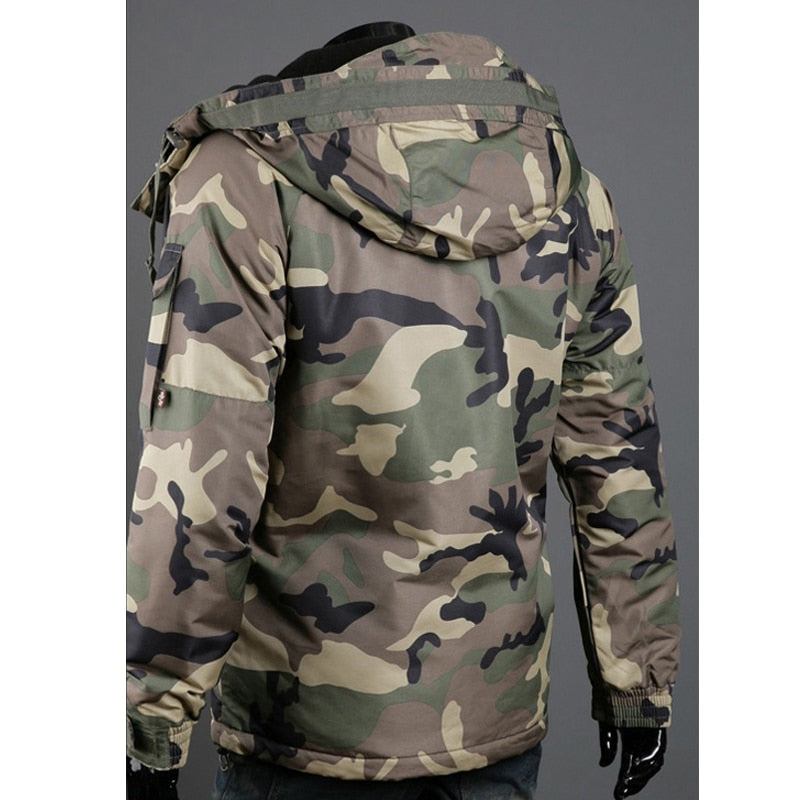 Herre Jakker Frakker Camouflage Army Outwear Designjakke