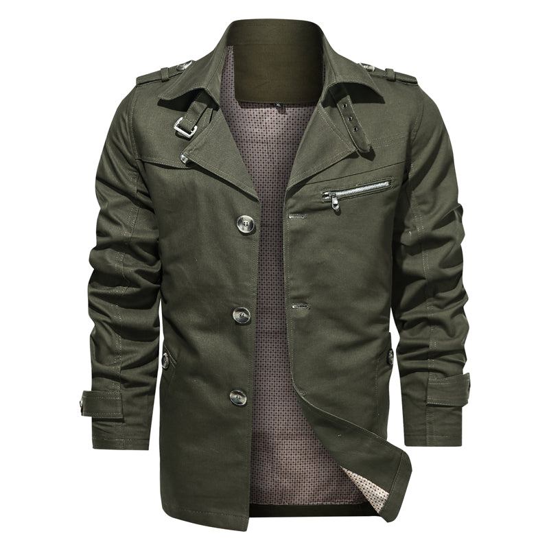 Herre Jakker Frakker Lapel Fashion Single Breasted Trench Coat