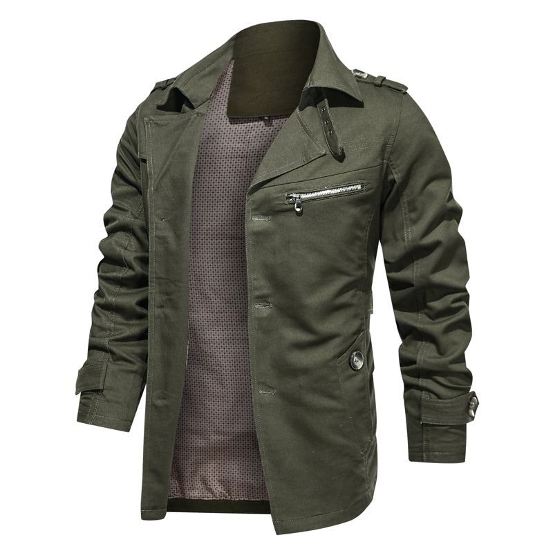 Herre Jakker Frakker Lapel Fashion Single Breasted Trench Coat