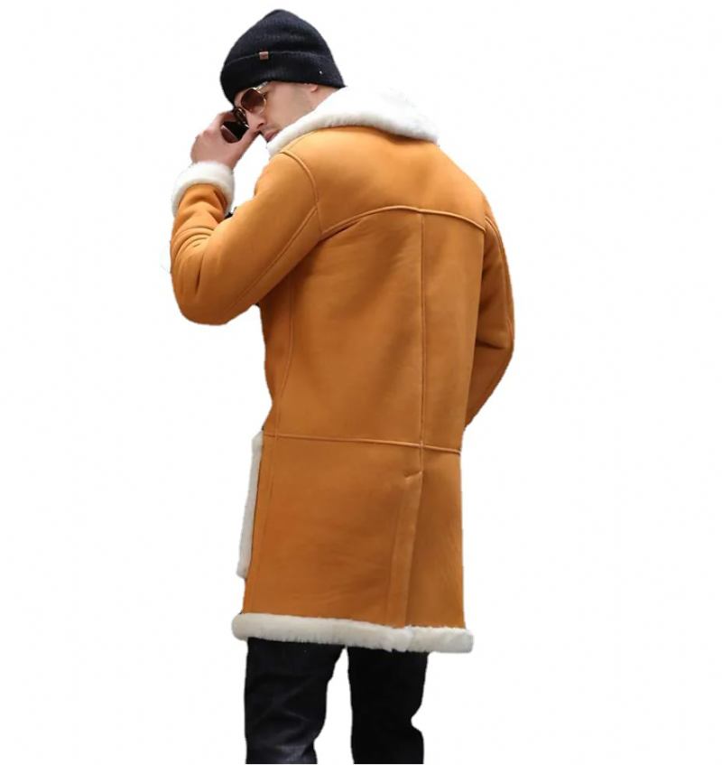 Herre Jakker Frakker Parka Fall Warm Plain Pocket Long Trench Coat