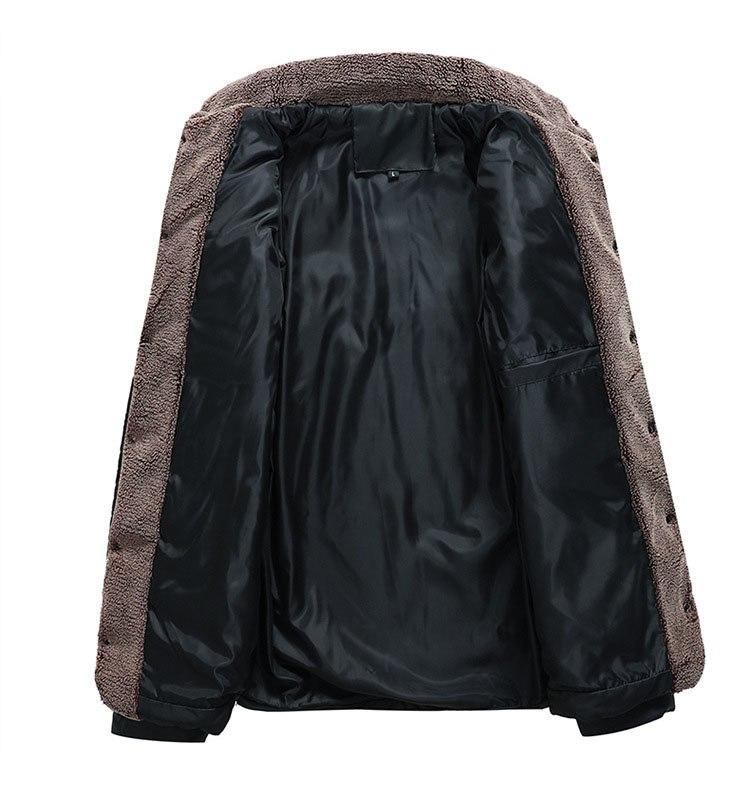 Herre Jakker Frakker Vinter Fleece Tykke Varme Parkas Frakker