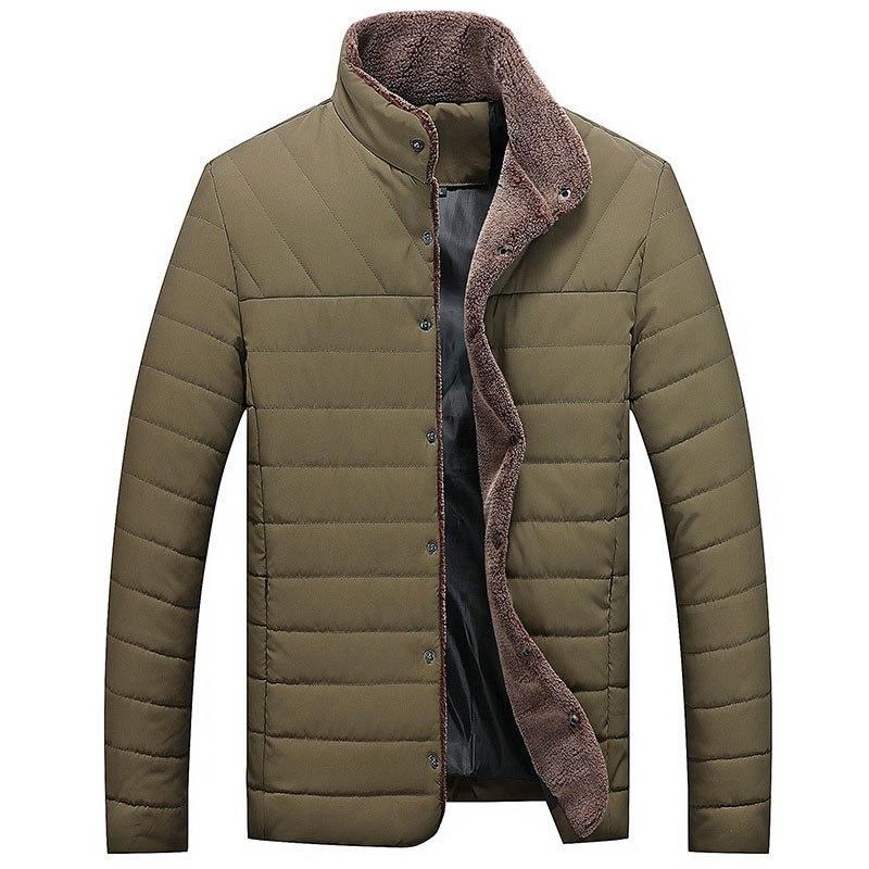 Herre Jakker Frakker Vinter Fleece Tykke Varme Parkas Frakker