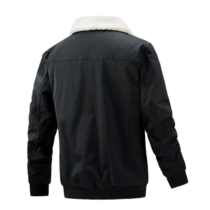 Herre Jakker Frakker West Fur Collar Warm Windbreaker Jacket