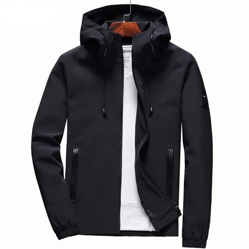 Herre Slim Fit Casual Windbreaker Jakke