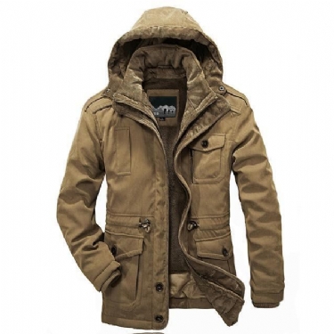 Herre Warm Heavy Wool Parka