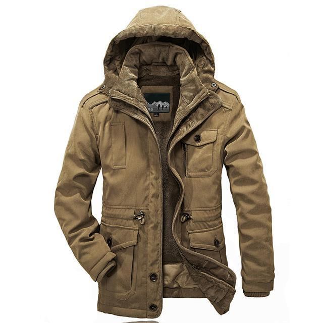 Herre Warm Heavy Wool Parka