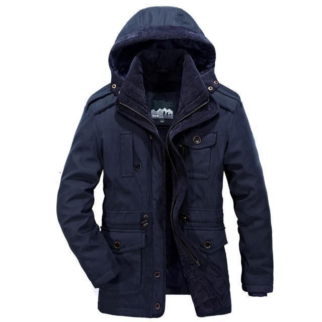 Herre Warm Heavy Wool Parka