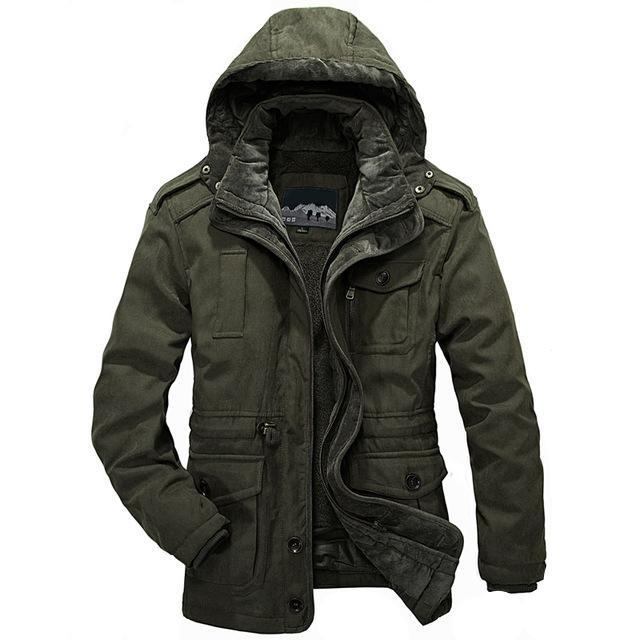 Herre Warm Heavy Wool Parka