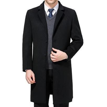 Jakker Frakker Herre Business-man Wool Blend Pea Overcoat