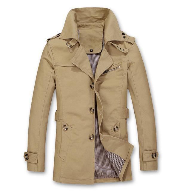 Jakker Frakker Herre Efterårs Trenchcoat Modedesign