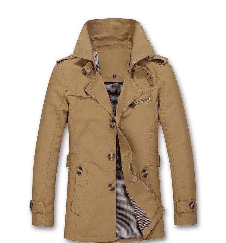 Jakker Frakker Herre Efterårs Trenchcoat Modedesign