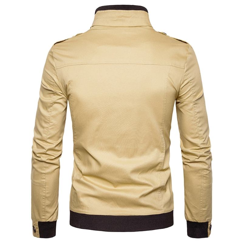 Jakker Frakker Herre Epaulet Design Lommer Zip Up Jakke