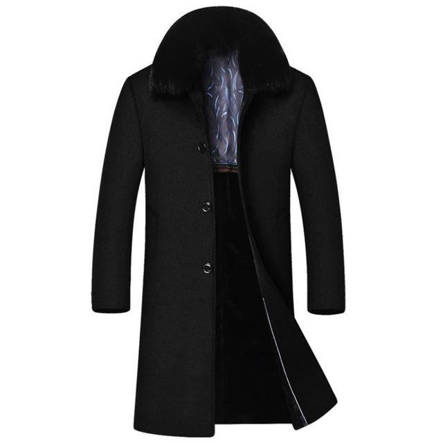 Jakker Frakker Herre High-end Business Warm Velvet Overcoat Til Mænd