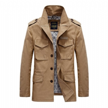 Jakker Frakker Herre Lang Sektion Mode Trenchcoat