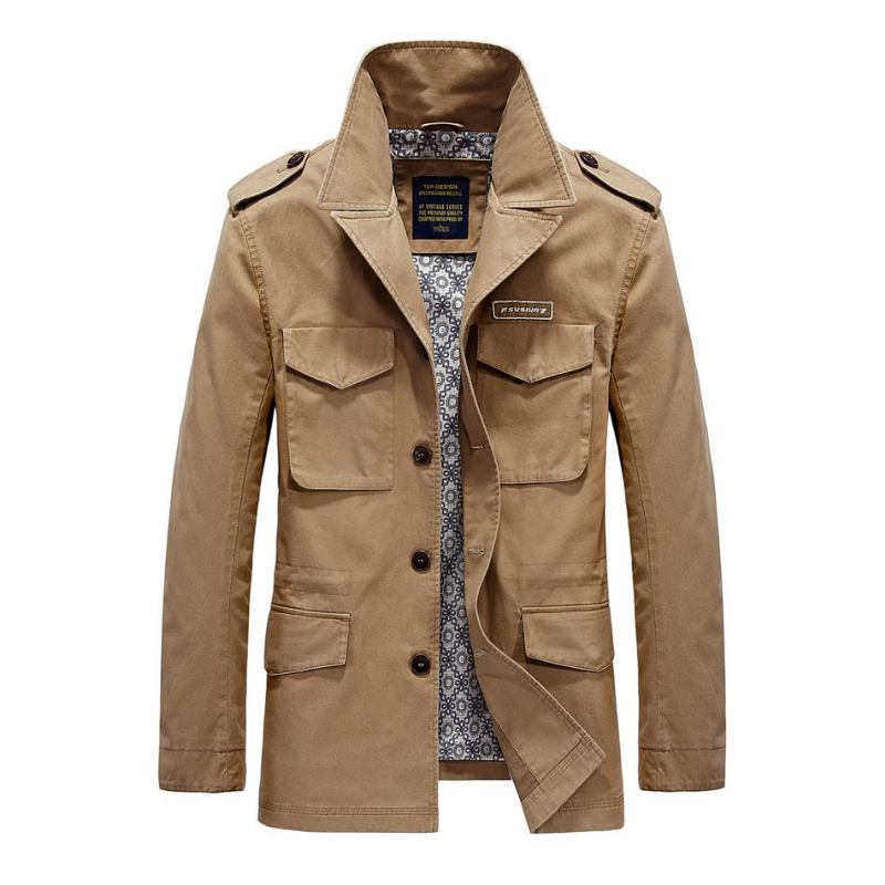 Jakker Frakker Herre Lang Sektion Mode Trenchcoat