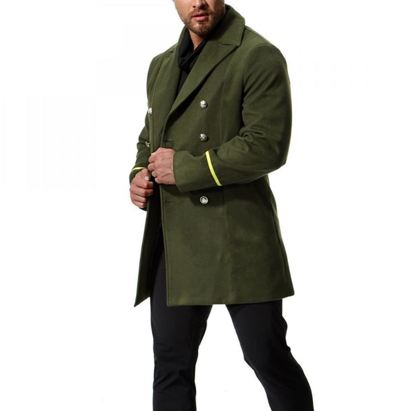 Jakker Frakker Herre Napoleon Elegant Trench Coat I Uldblanding