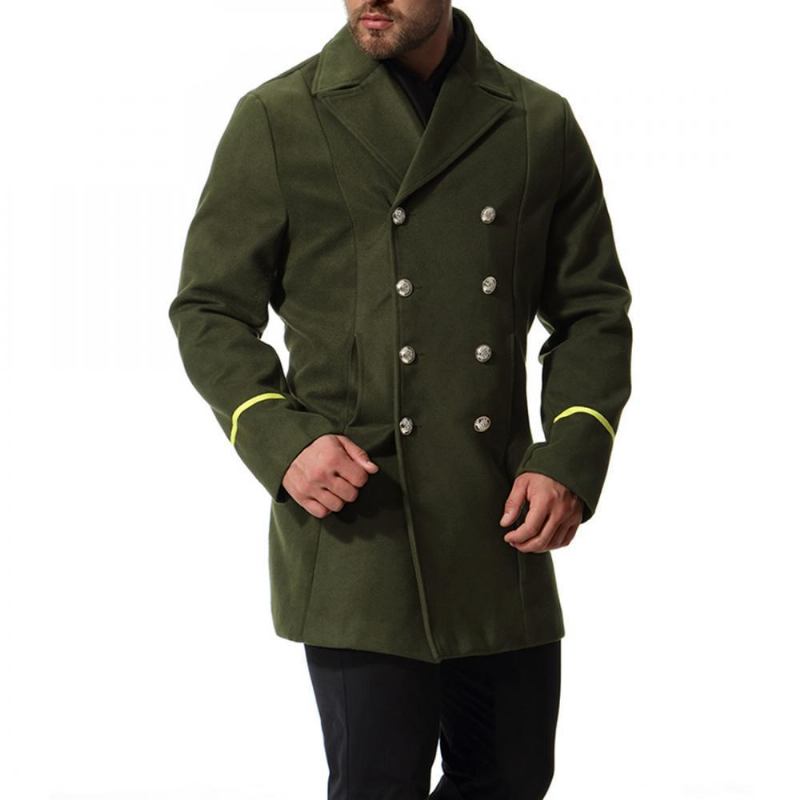 Jakker Frakker Herre Napoleon Elegant Trench Coat I Uldblanding