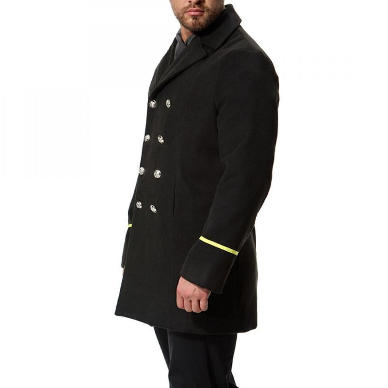 Jakker Frakker Herre Napoleon Elegant Trench Coat I Uldblanding