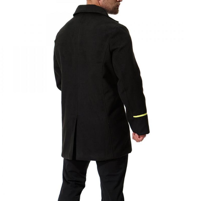 Jakker Frakker Herre Napoleon Elegant Trench Coat I Uldblanding