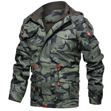 Jakker Frakker Herre Pelsfårskind Quiltet Multi-pocket Jacket