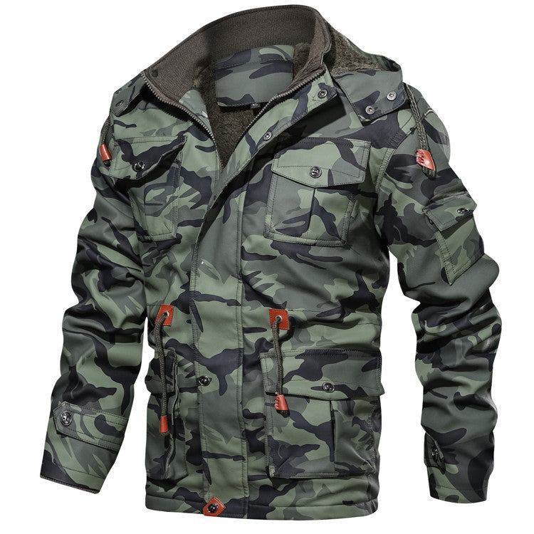 Jakker Frakker Herre Pelsfårskind Quiltet Multi-pocket Jacket