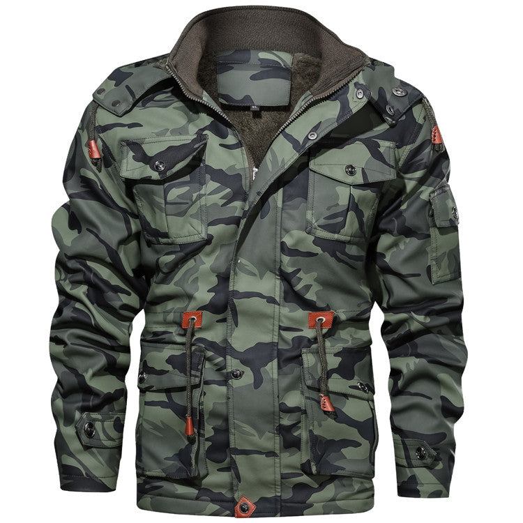 Jakker Frakker Herre Pelsfårskind Quiltet Multi-pocket Jacket