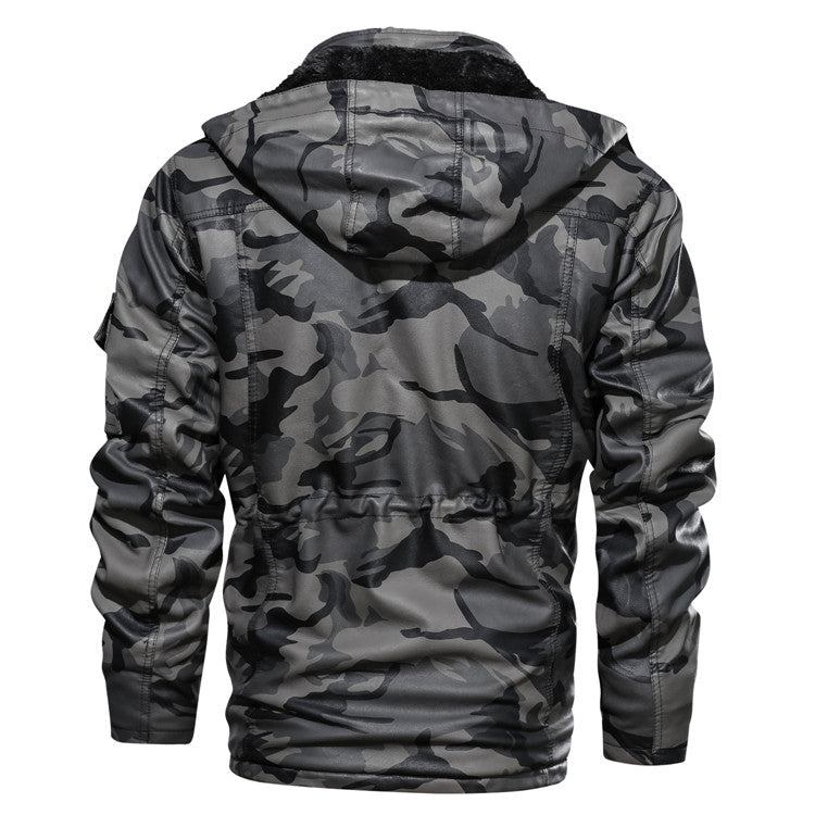 Jakker Frakker Herre Pelsfårskind Quiltet Multi-pocket Jacket