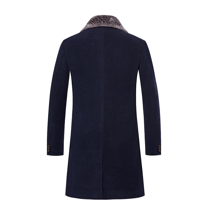 Jakker Frakker Herre Splejsningskrave Ulden Casual Trench Overcoat