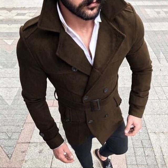 Jakker Frakker Herre Trench Reefer Double Breasted Peacoat