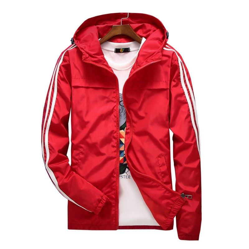 Jakker Frakker Herre Windbreaker Stribet Baseballjakke