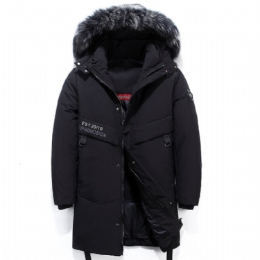 Jakker Frakker Herre Winter Warm Heavy 80% Down Fur Hood Parka